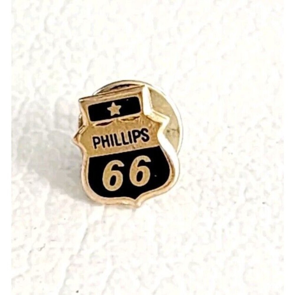 VINTAGE PHILLIPS 66 SERVICE PIN 1OK GOLD  1.06g 11mm